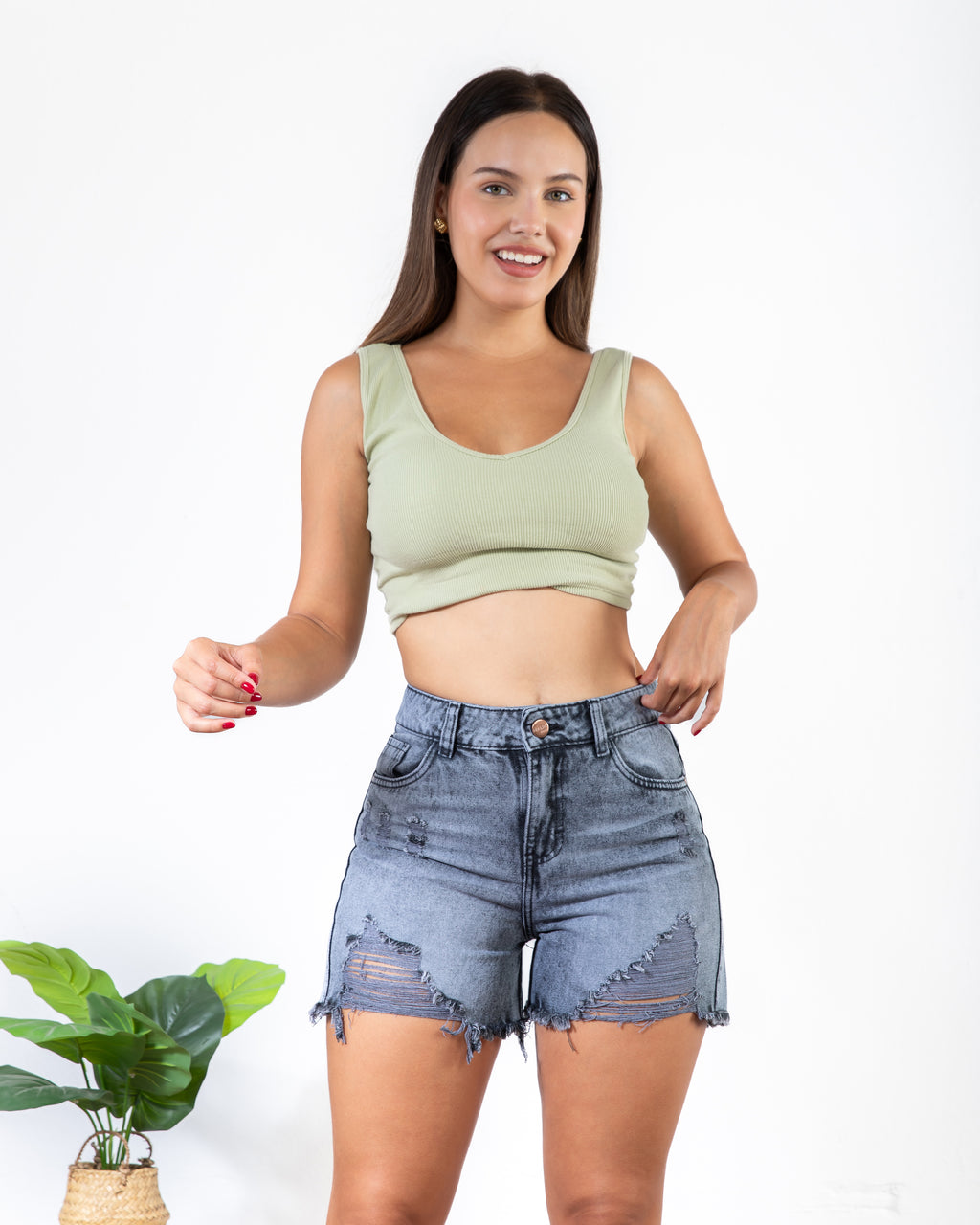 Short clasico - plomo claro